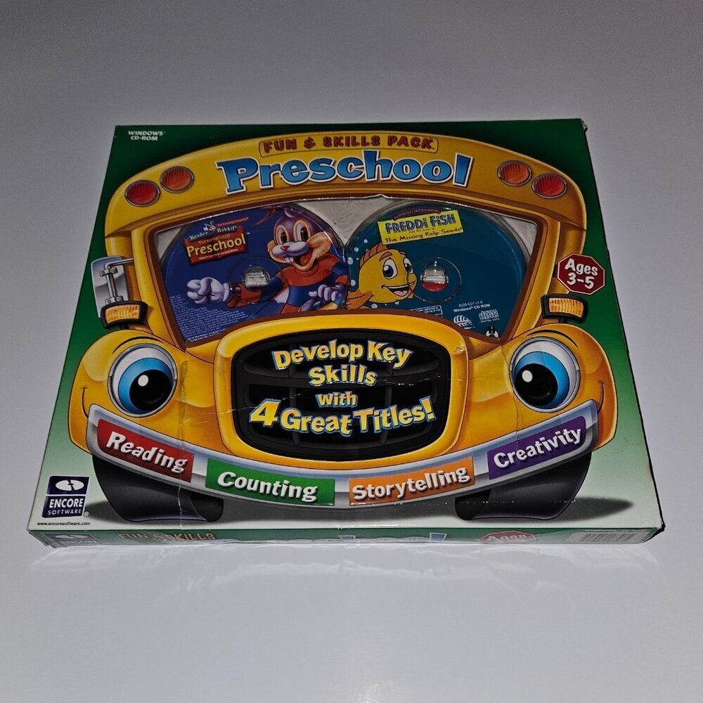 VTG Preschool Fun & Skills Pack Windows CD-Rom Lot Encore Software Reading Count